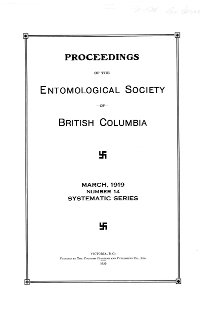 					View Vol. 14 (1920): Proceedings of the Entomological Society of British Columbia
				
