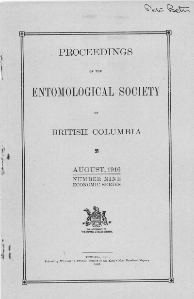 					View Vol. 9 (1916): Proceedings of the Entomological Society of British Columbia
				