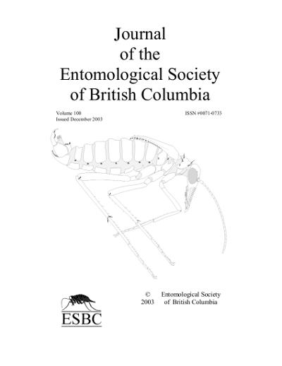 					View Vol. 100 (2003): Journal of the Entomological Society of British Columbia
				