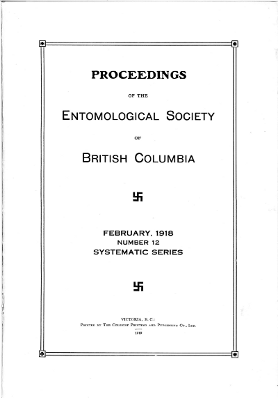 					View Vol. 12 (1919): Proceedings of the Entomological Society of British Columbia
				