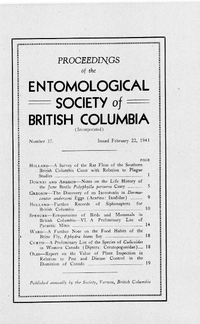 					View Vol. 37 (1940): Proceedings of the Entomological Society of British Columbia
				