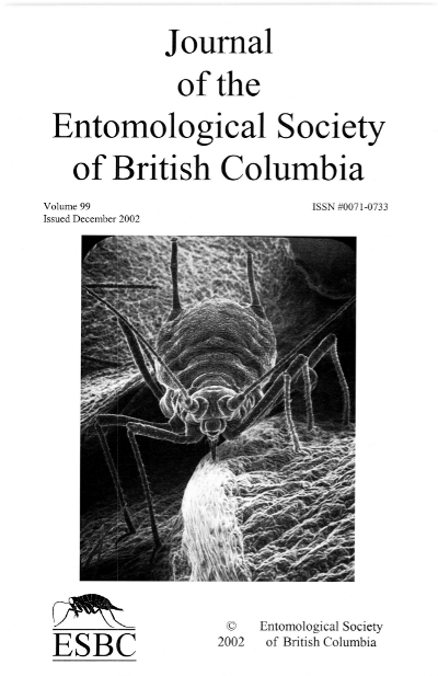 					View Vol. 99 (2002): Journal of the Entomological Society of British Columbia
				