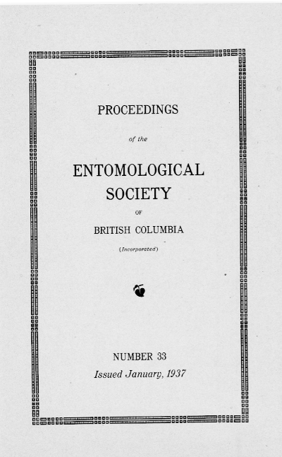 					View Vol. 33 (1936): Proceedings of the Entomological Society of British Columbia
				