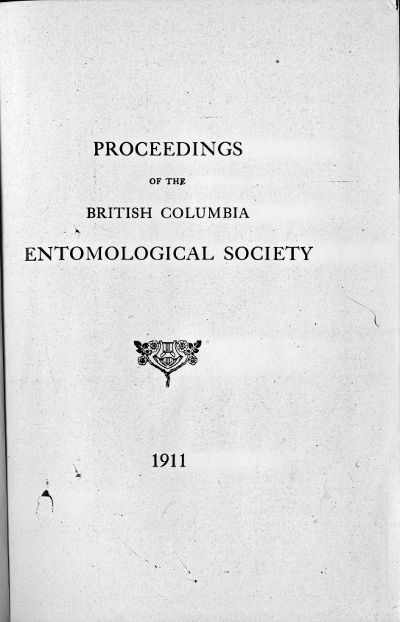 					View Vol. 1 (1911): Proceedings of the British Columbia Entomological Society
				