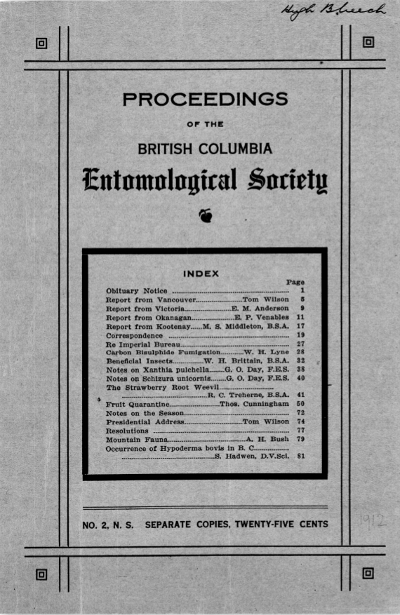 					View Vol. 2 (1913): Proceedings of the British Columbia Entomological Society
				