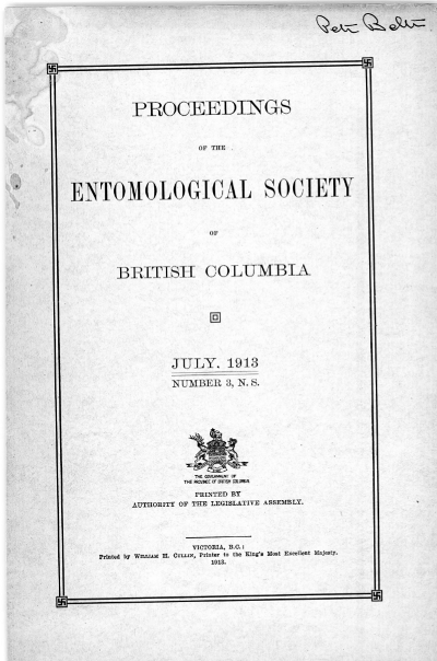 					View Vol. 3 (1913): Proceedings of the Entomological Society of British Columbia
				