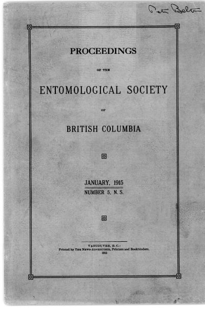 					View Vol. 5 (1915): Proceedings of the Entomological Society of British Columbia
				