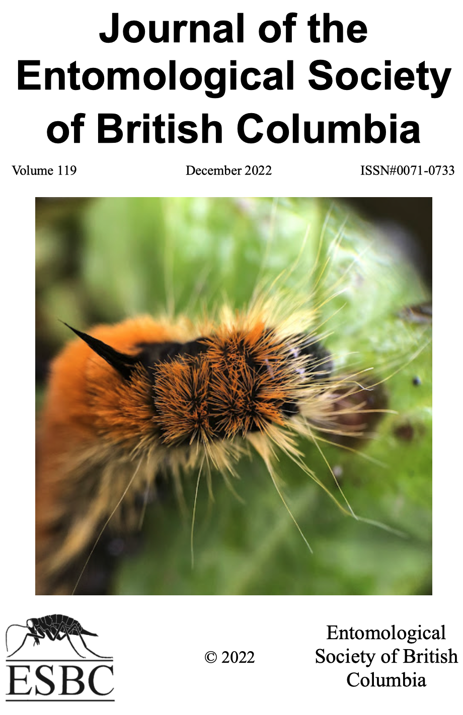 					View Vol. 119 (2022): Journal of the Entomological Society of British Columbia
				