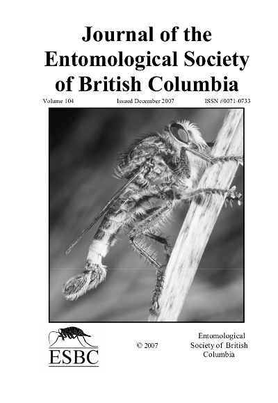 					View Vol. 104 (2007): Journal of the Entomological Society of British Columbia
				